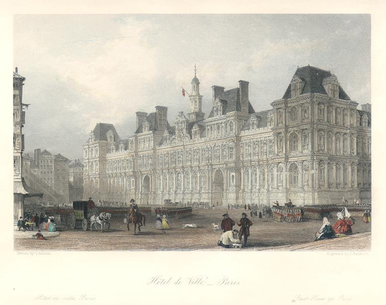 France, Paris, Hotel de Ville, 1840