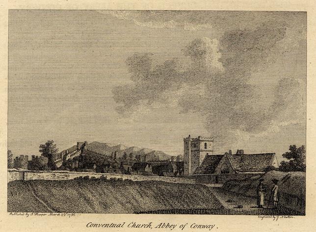 Wales, Conventual Church, Abbey of Conway, 1786