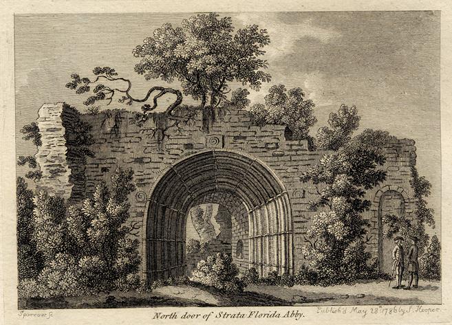 Wales, Strata Florida Abbey North Door, 1786