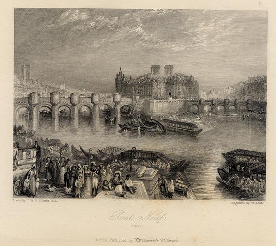 France, Paris, Pont Neuf, 1837