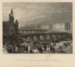 France, Paris, Marche aux Fleurs and the Pont au Change, 1837