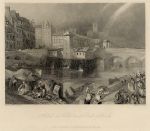 France, Paris, Hotel de Ville and Pont d'Arcole, 1837