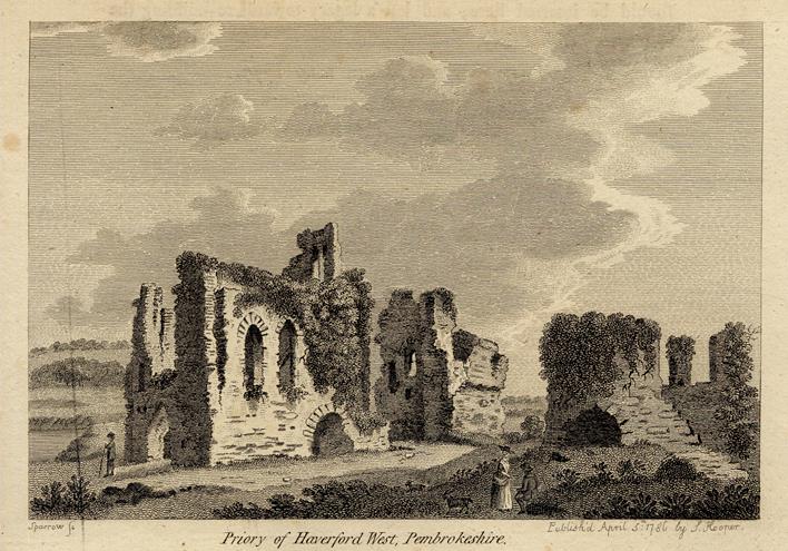 Wales, Pembrokeshire, Haverfordwest Priory, 1786