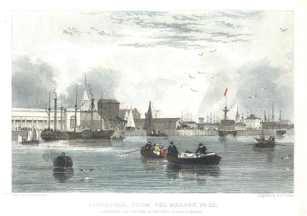 Lancashire, Liverpool from the Mersey, 1831