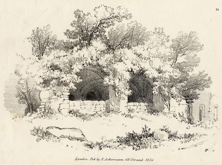 Country sketches, Medieval ruins, J.D.Harding, 1824