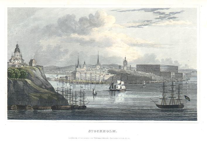 Sweden, Stockholm view, 1843