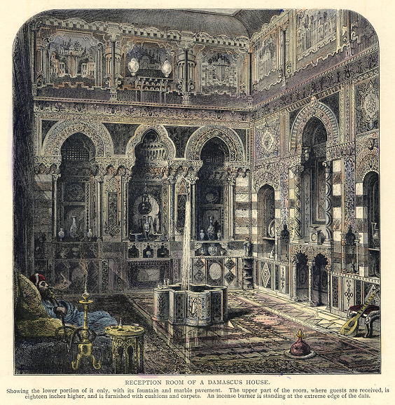 Syria, Damascus, Reception Room in a House, 1880