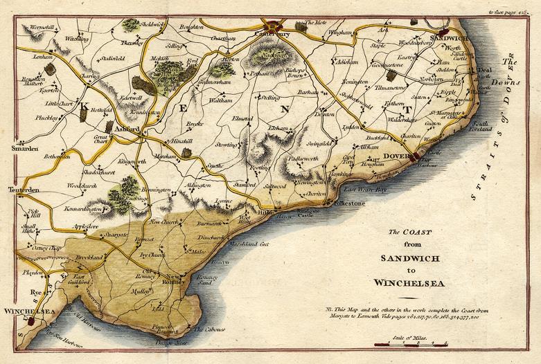 Kent, the coast from Sandwich to Winchelsea, 1810