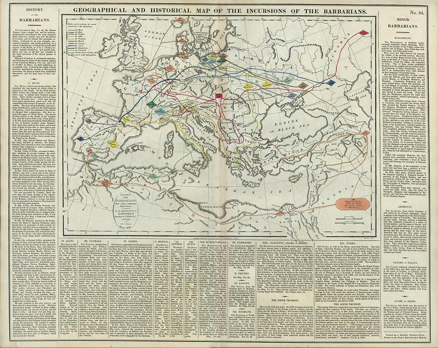 Europe historical, Incursions of the Barbarians, 1830