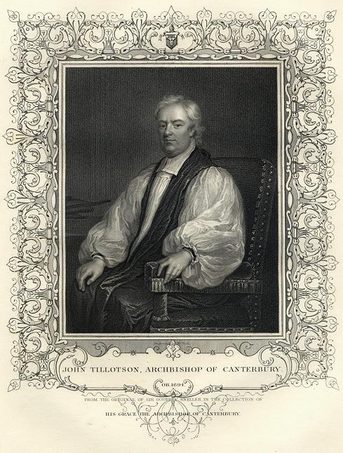 John Tillotson, Archbishop of Canterbury (ob. 1694), 1855