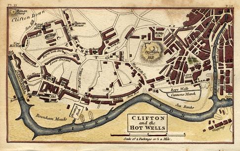 Bristol, Clifton & Hot Wells area, 1810