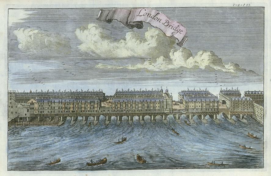 Old London Bridge, 1720