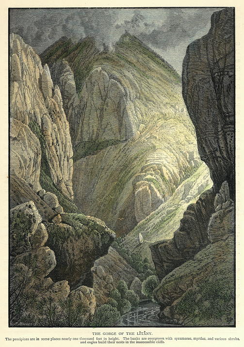 Lebanon, Gorge of the Litany, 1880