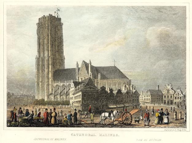 Belgium, Malines, Cathedral, 1833