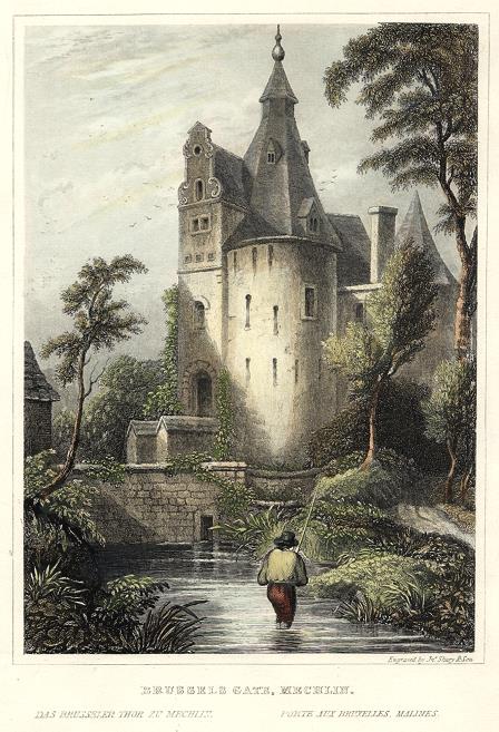 Belgium, Mechlin, Brussels Gate, 1833