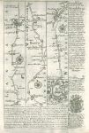 Lancashire / Westmoreland, route map with Lancaster, Burton and Kendal, 1764