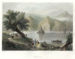 Romania, The Babacai Rock and the Golubac ruins, 1842