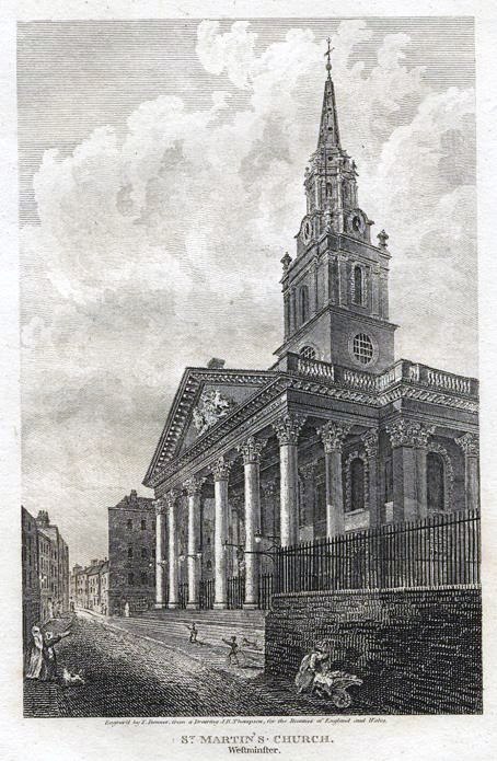 London, St.Martin's Church, Westminster, 1810