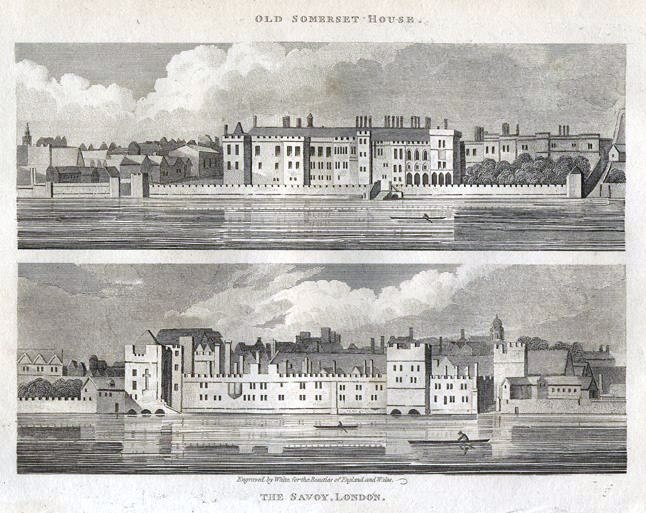 London, Old Somerset House & The Savoy, 1810