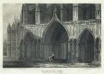 London, Westminster Abbey North Porch, 1809