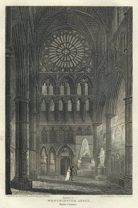 London, Westminster Abbey, Poets Corner, 1813