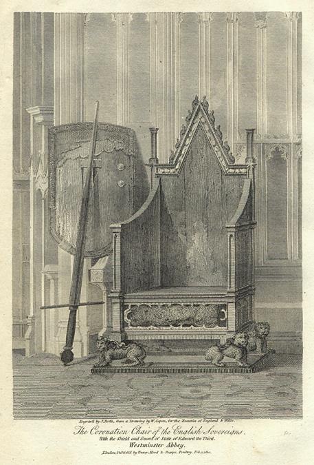 London, Westminster Abbey, Coronation Chair, 1813