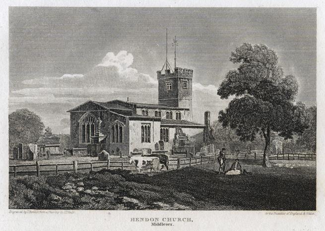 Middlesex, Hendon Church, 1815