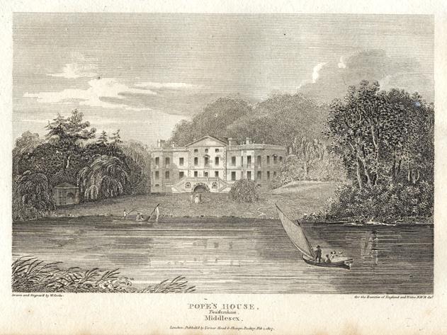 London, Pope's House, Twickenham, 1807