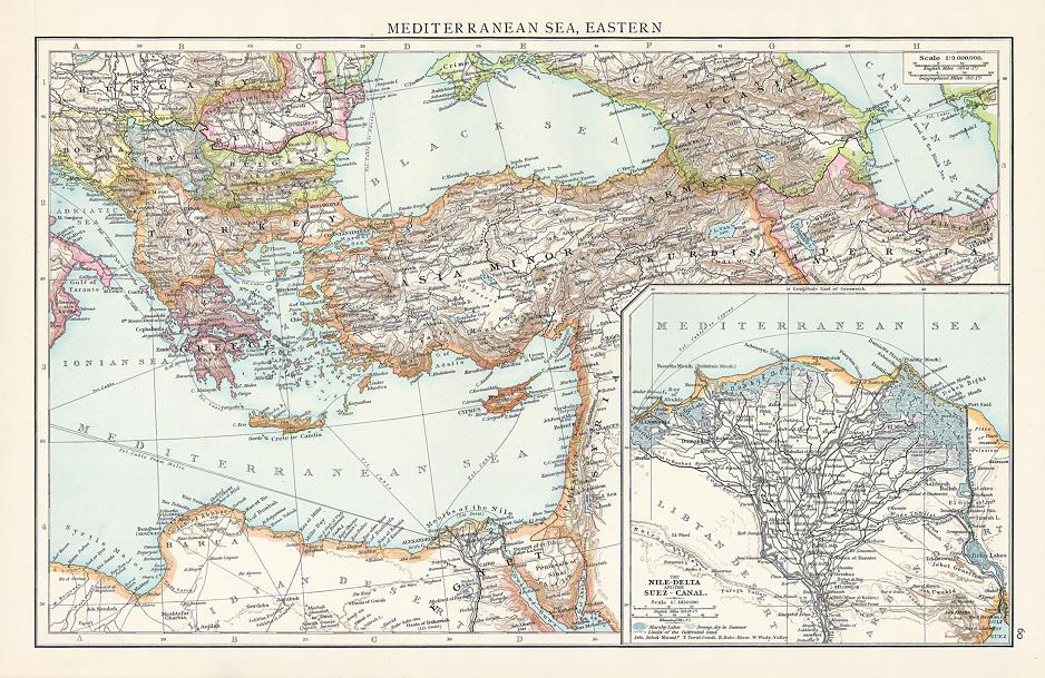 Eastern Mediterranean Sea, 1895