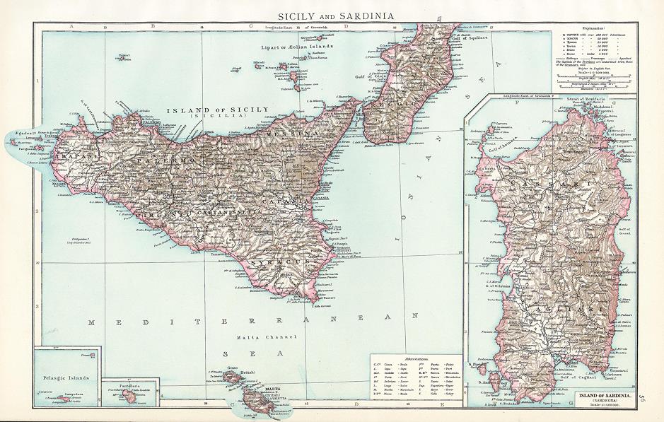 Sicily & Sardinia, 1895