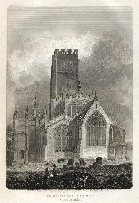 Gloucestershire, Northleach Church, 1804