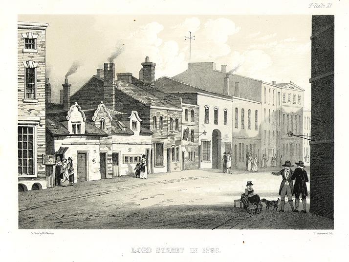 Lancashire, Liverpool, Lord Street in 1798, 1843