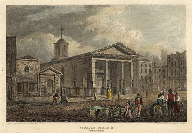 London, Covent Garden, St.Paul's Church, 1816