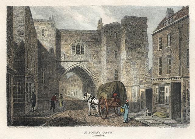 London, St.John's Gate, Clerkenwell, 1815