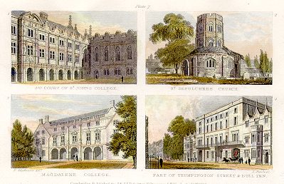 Cambridge, 4 small views, 1838