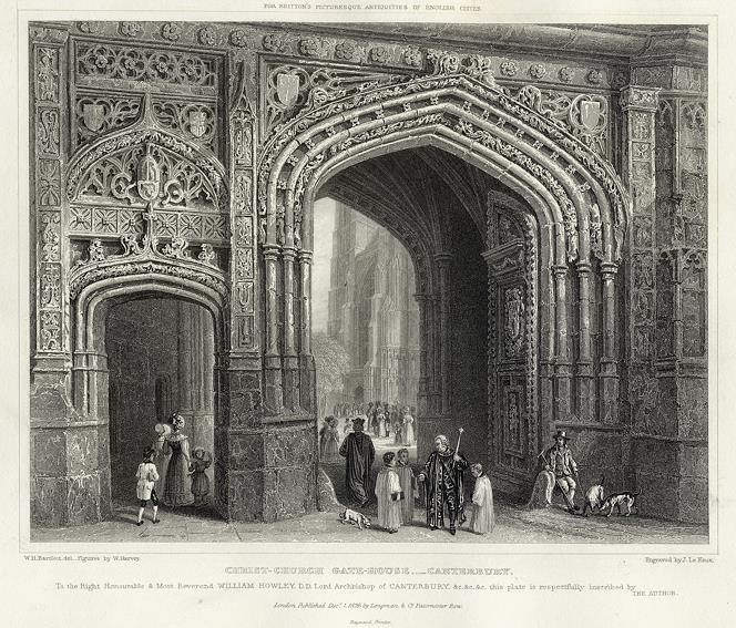 Kent, Canterbury, Christ-Church Gatehouse, 1830