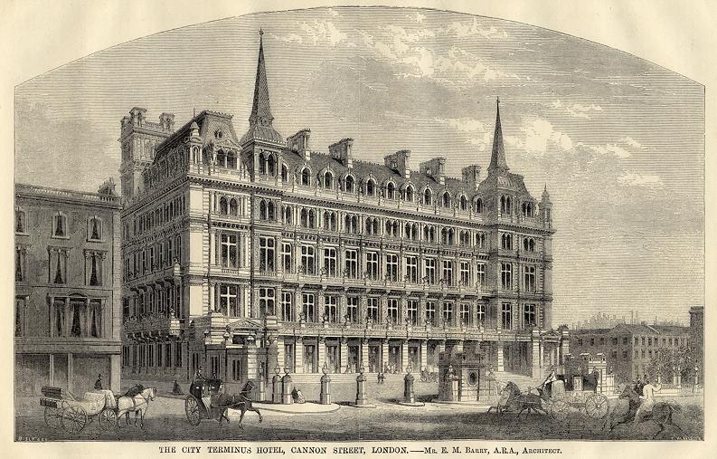 London, City Terminus Hotel in Cannon St., 1866