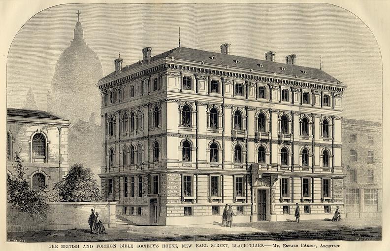 London, British & Foreign Bible Society's House, 1866