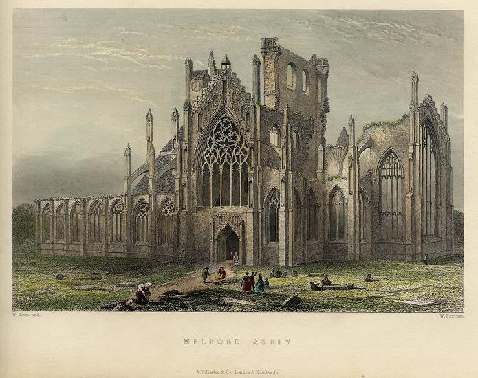 Scotland, Melrose Abbey, 1856