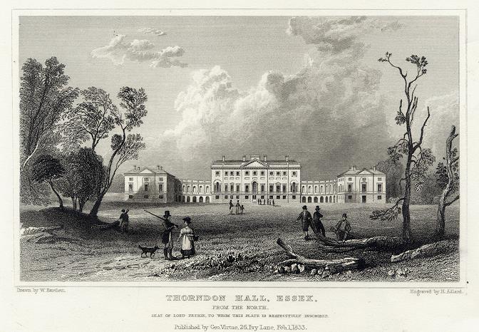 Essex, Thorndon Hall, 1834