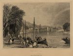 Belgium, view near Huy, 1833
