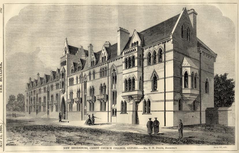 Oxford, New Residences at Christ Church College, 1866