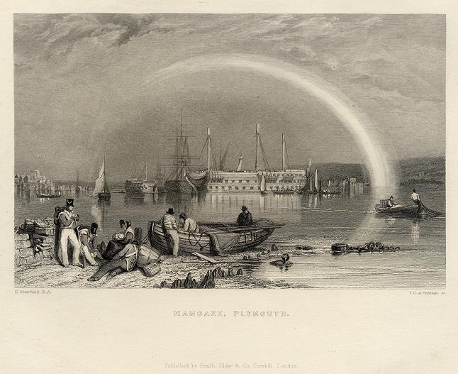 Devon, Hamoaze, Plymouth, 1836