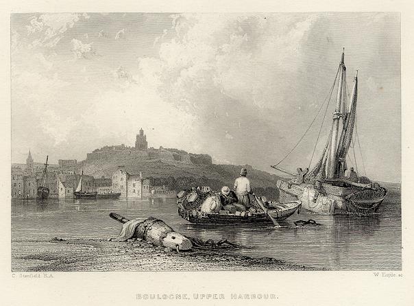 France, Boulogne Upper Harbour, 1836