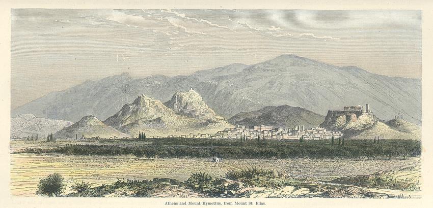 Greece, Athens & Mount Hymettus, 1882