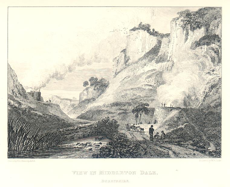 Derbyshire, View in Middleton Dale, 1820 / 1886