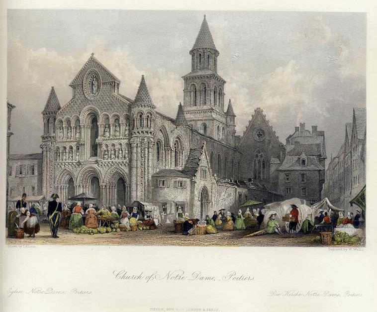 France, Church of Notre Dame at Poitiers, 1840