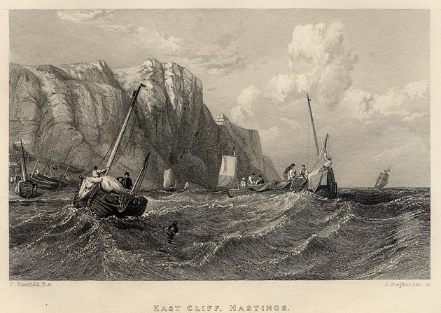 Hastings, East Cliff, 1836