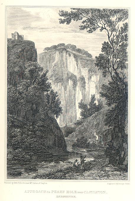 Derbyshire, Approach to Peak Cavern near Castleton, 1820 / 1886