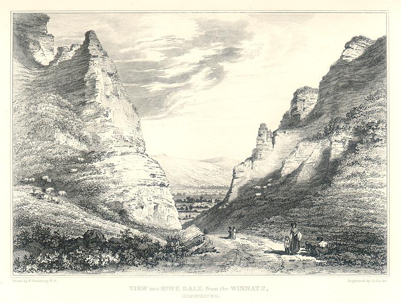 Derbyshire, Hope Dale from the Winnats, 1820 / 1886